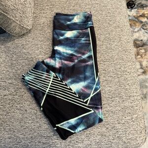 Fila Women's Black and Blue Patterned Joggers